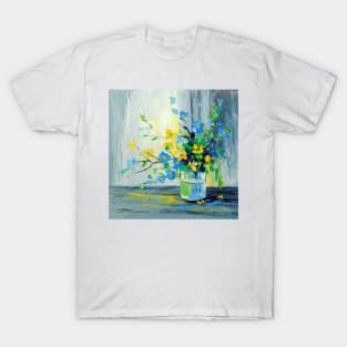 Bouquet of blue and yellow flowers T-Shirt